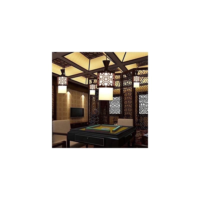 Klasický bubon z masívneho dreva v modernom čínskom štýle Kreatívna jednohlavá zásuvková lampa