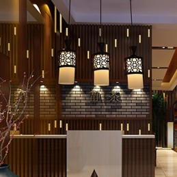 Klasický bubon z masívneho dreva v modernom čínskom štýle Kreatívna jednohlavá zásuvková lampa