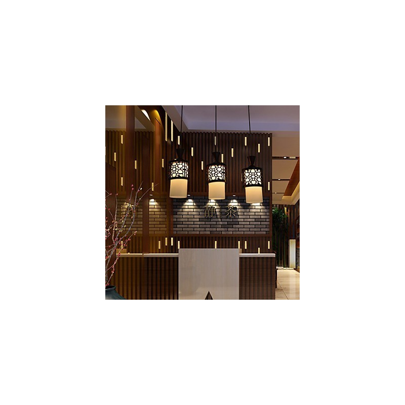 Klasický bubon z masívneho dreva v modernom čínskom štýle Kreatívna jednohlavá zásuvková lampa