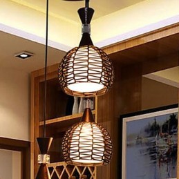 Rural Cany Art Weaving Klasická zmluvná Droplight Lamp Light