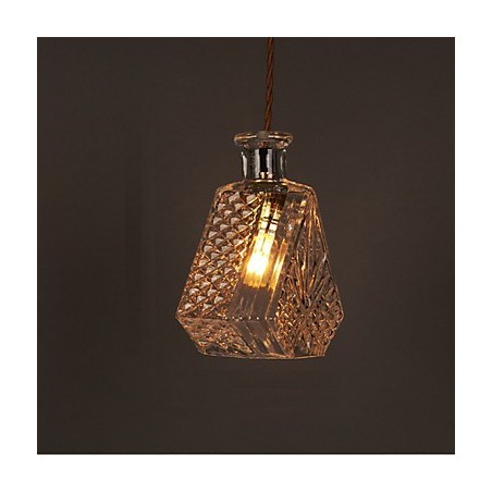 Romantická fľaša Kreatívny vyrezávaný umelecký sklenený luster Light Závesné svetlo Romantická fľaša Kreatívny vyrezávaný umelecký sklenený luster Light Závesné svetlo