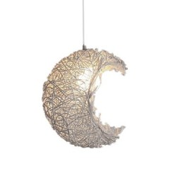 Moderná rural Cany Art tkaná ratanová jednohlavová závesná lampa