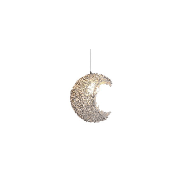 Moderná rural Cany Art tkaná ratanová jednohlavová závesná lampa