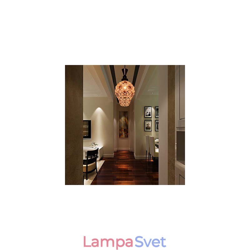 Valcový sklenený priamy bubon s jednou hlavou Jednoduché osvetlenie kvapkovej lampy