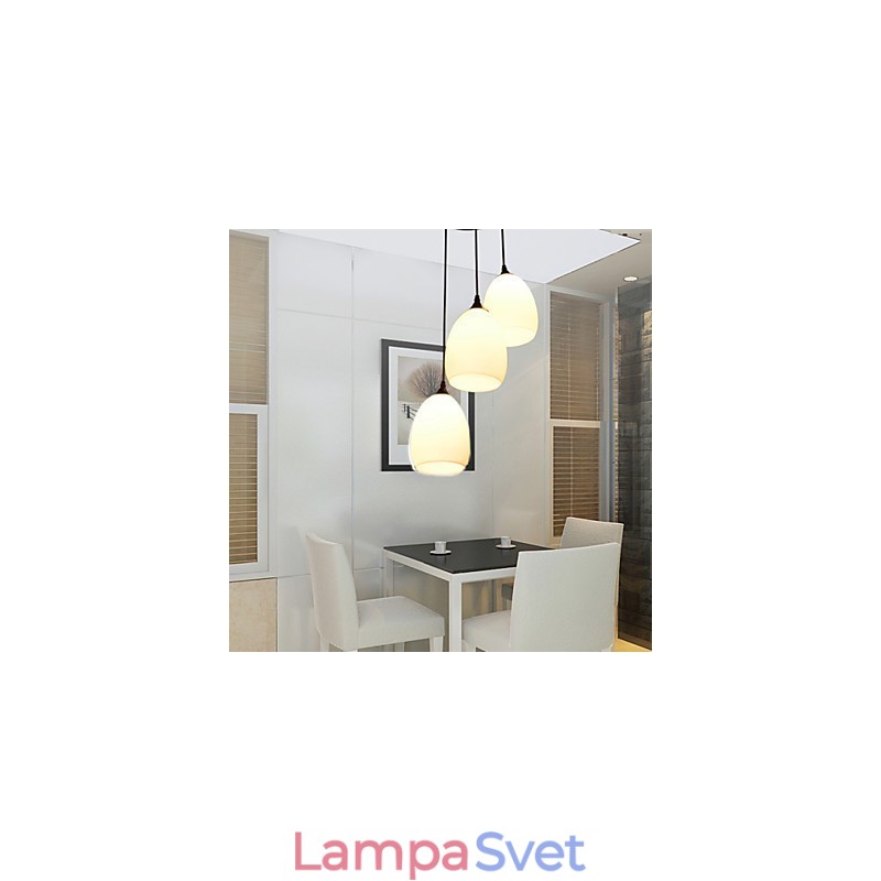 Moderné a zmluvné L kreatívne sklenené guľové jedlá Luster Lamp Light