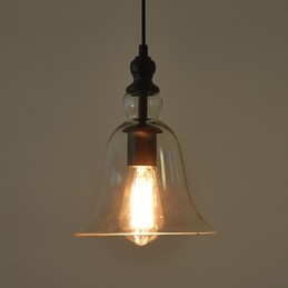 Vintage priemyselný retro sklenený luster Kreatívna minimalistická nočná lampa v čistej farbe