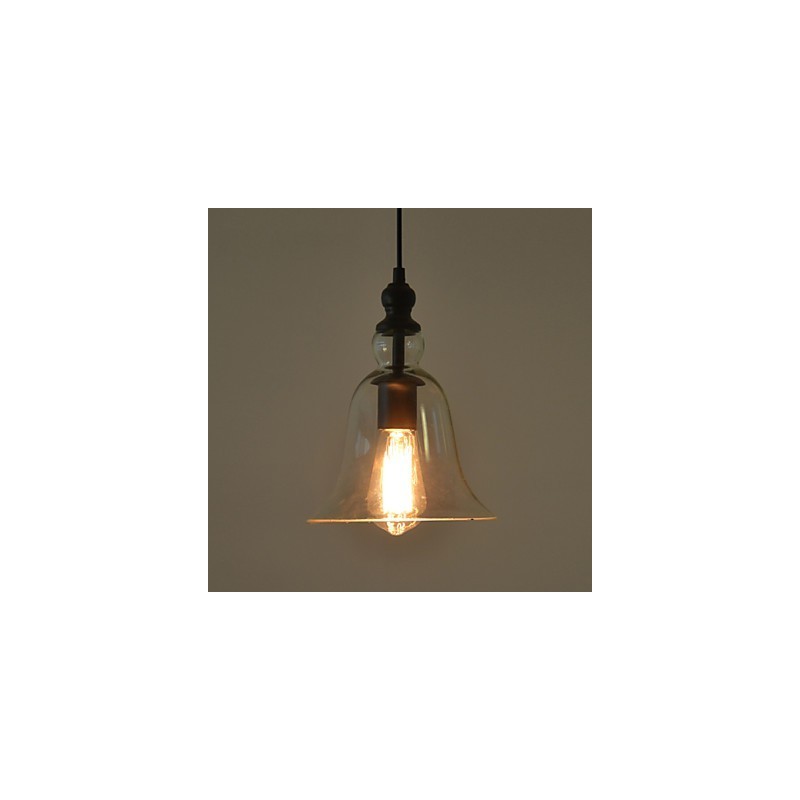 Vintage priemyselný retro sklenený luster Kreatívna minimalistická nočná lampa v čistej farbe