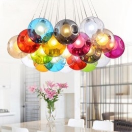 Creative The Nordic Color Restoring Ancient Ways Sklenená miska na zlatú rybku Svetlo Creative Droplight Lamp