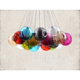 Creative The Nordic Color Restoring Ancient Ways Sklenená miska na zlatú rybku Svetlo Creative Droplight Lamp
