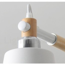 Moderná súčasná drevená lustrová lampa 6
