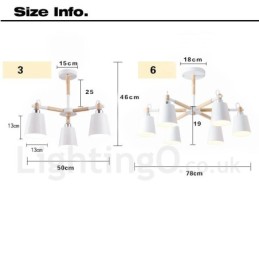 Moderná súčasná drevená lustrová lampa 6