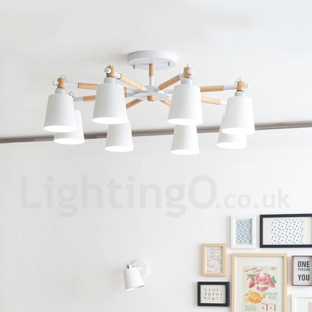 8 Ľahký moderný súčasný drevený luster 8 Ľahký moderný súčasný drevený luster