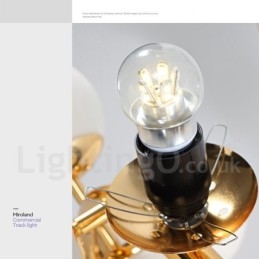 8 Ľahký moderný súčasný luster so skleneným tienidlom Light