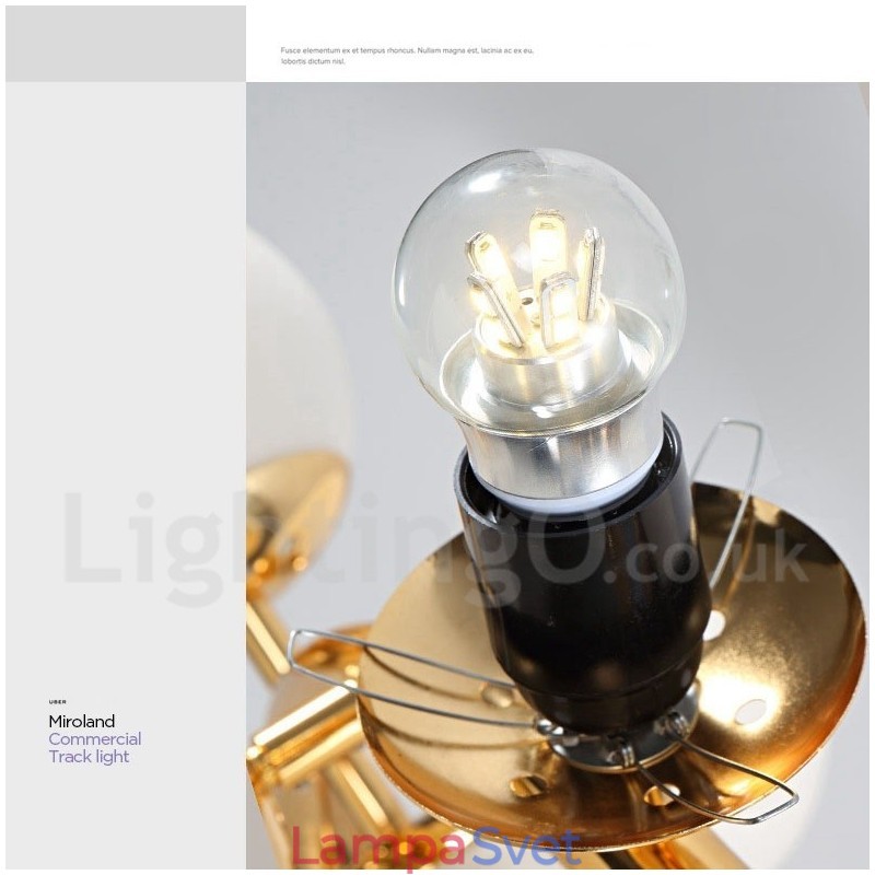 8 Ľahký moderný súčasný luster so skleneným tienidlom Light