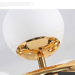 8 Ľahký moderný súčasný luster so skleneným tienidlom Light