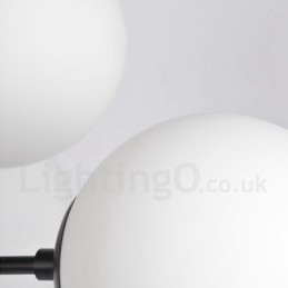 Čierny 8 ľahký moderný súčasný 2-poschodový kovový luster so skleneným tienidlom