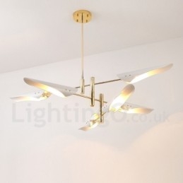 3-vrstvový moderný súčasný 6 svetelný luster