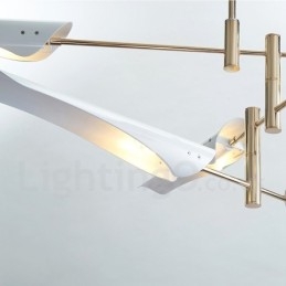 3-vrstvový moderný súčasný 6 svetelný luster
