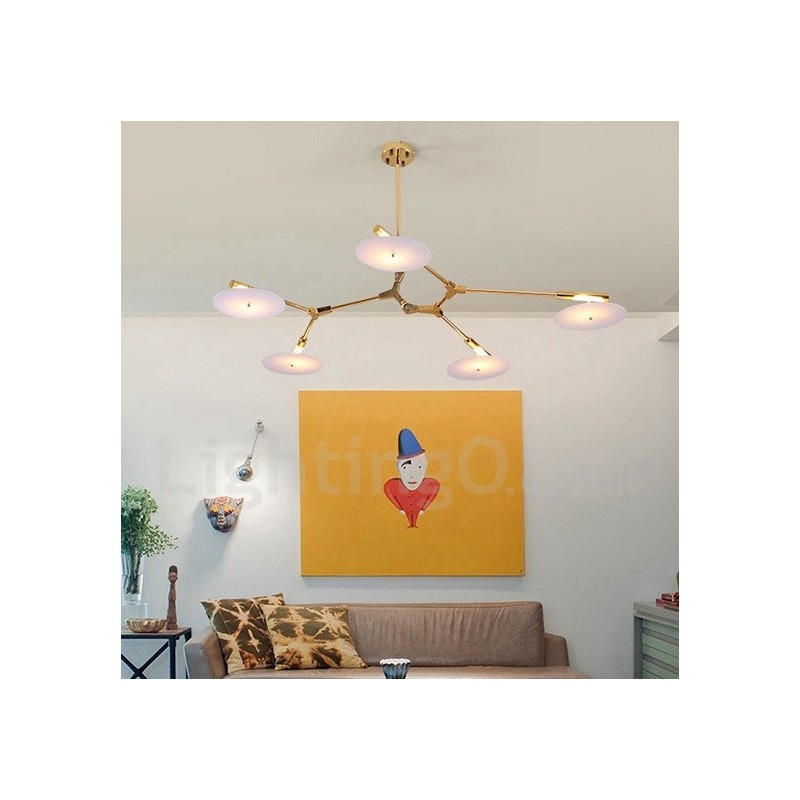 5 Ľahká moderná súčasná lustrová lampa