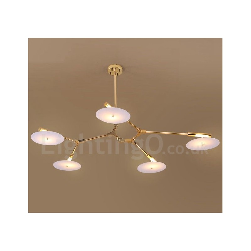 5 Ľahká moderná súčasná lustrová lampa