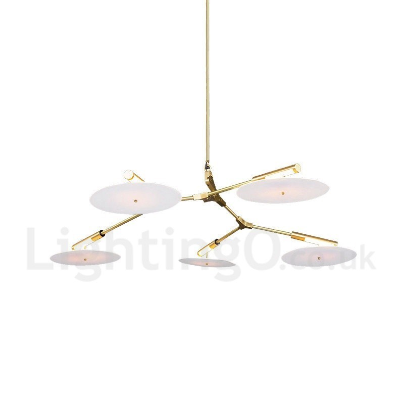5 Ľahká moderná súčasná lustrová lampa