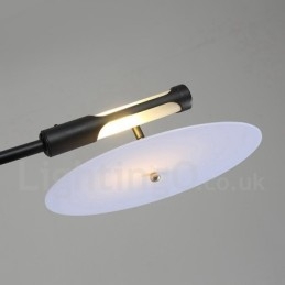 Čierna 8 ľahká moderná súčasná lustrová lampa