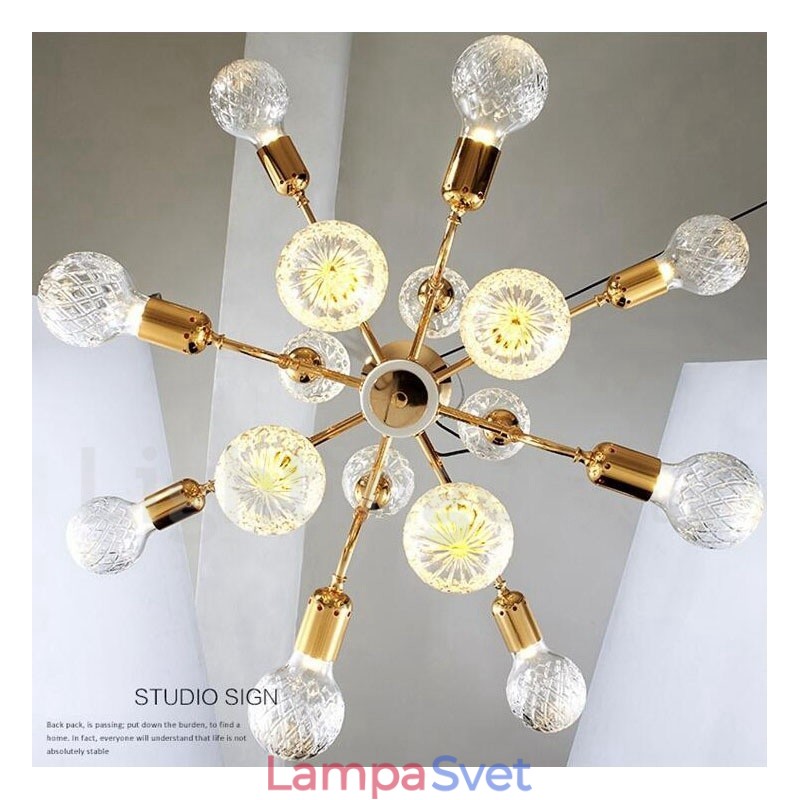 4-poschodová moderná súčasná 16 svetelná lustrová lampa