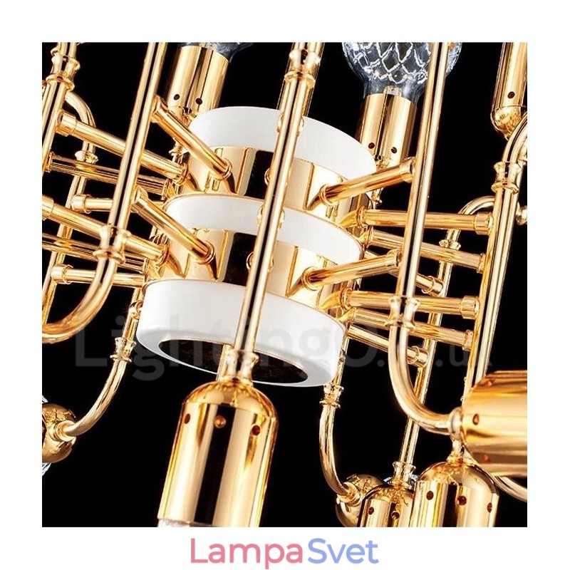 4-poschodová moderná súčasná 16 svetelná lustrová lampa