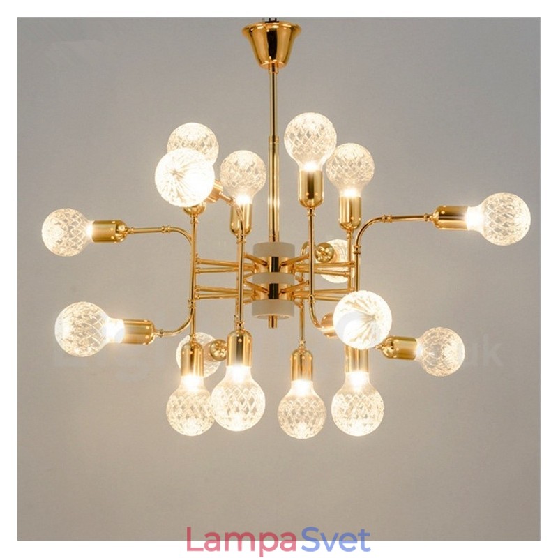 4-poschodová moderná súčasná 16 svetelná lustrová lampa