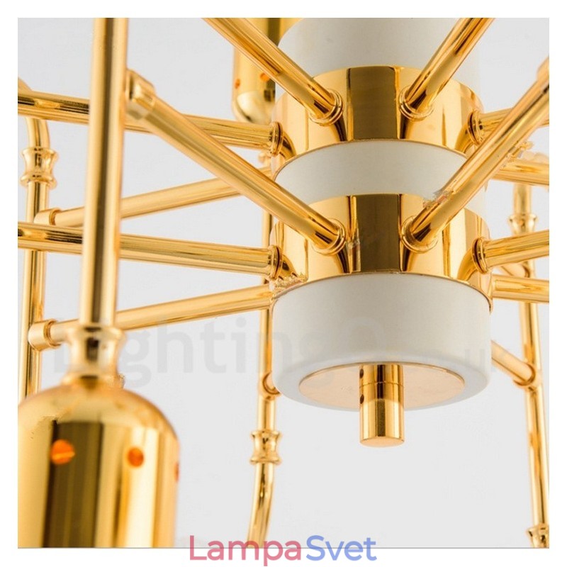 4-poschodová moderná súčasná 16 svetelná lustrová lampa