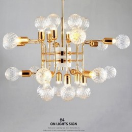 4-vrstvová moderná súčasná 24 svetelná lustrová lampa