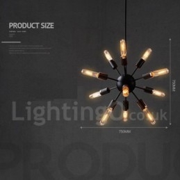 12 Ľahký retro vintage luster Sputnik
