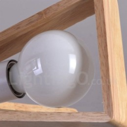 Drevená jednovrstvová lustrová lampa v modernom súčasnom štýle