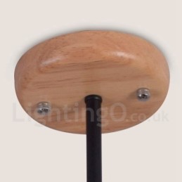 Drevená jednovrstvová lustrová lampa v modernom súčasnom štýle