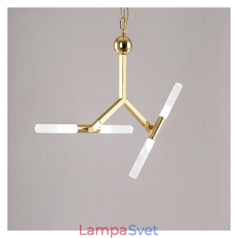 Moderná súčasná 2. rad 4 svetlo zlatá lustrová lampa