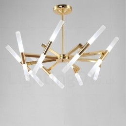 Moderná súčasná 2-vrstvová svetlo zlatá lusterová lampa