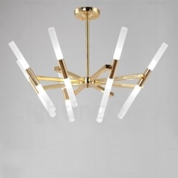 Moderná súčasná 2-vrstvová svetlo zlatá lusterová lampa