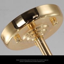 Moderná súčasná 2-vrstvová svetlo zlatá lusterová lampa