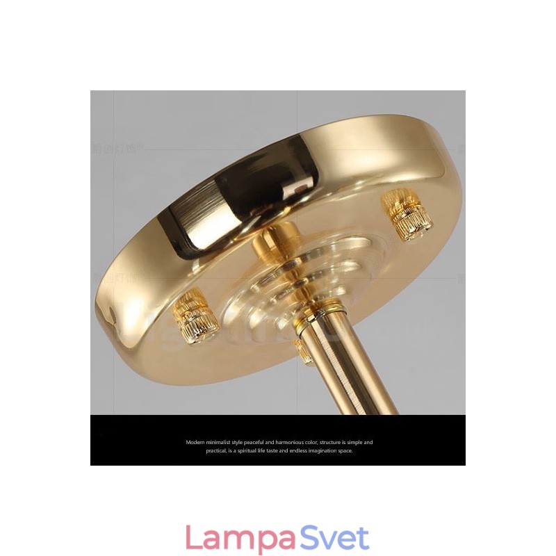 Moderná súčasná 2-vrstvová svetlo zlatá lusterová lampa