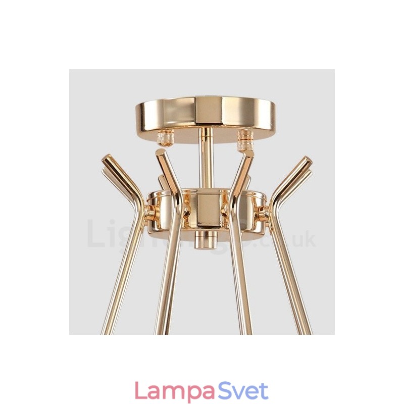 30 Ľahká 2-poschodová moderná súčasná kovová lustrová lampa so skleneným tienidlom