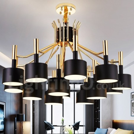 15 Svetlá 2-poschodová lustrová lampa v modernom súčasnom štýle Svetlo 15 Svetlá 2-poschodová lustrová lampa v modernom súčasnom štýle Svetlo