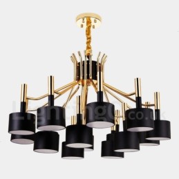 15 Svetlá 2-poschodová lustrová lampa v modernom súčasnom štýle Svetlo