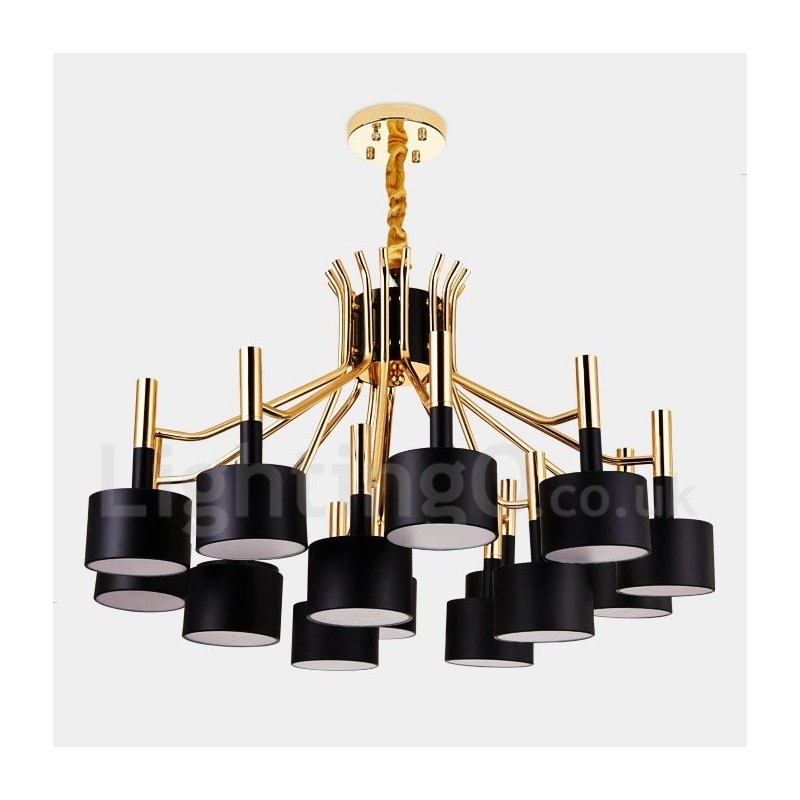 15 Svetlá 2-poschodová lustrová lampa v modernom súčasnom štýle Svetlo
