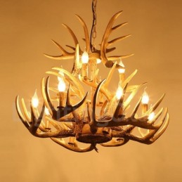 Vintage Country 12 Light Luster Light