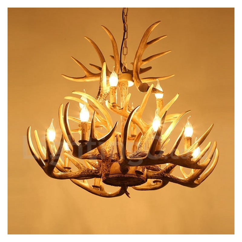 Vintage Country 12 Light Luster Light