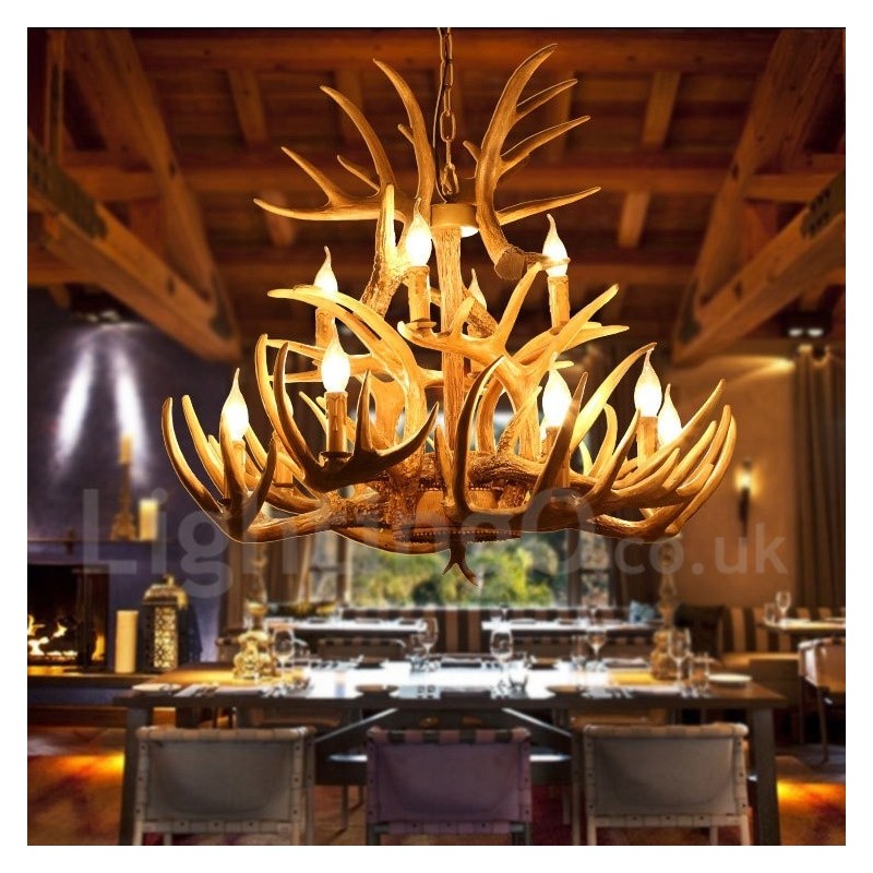 Vintage Country 12 Light Luster Light