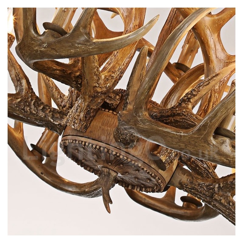 Vintage Country 12 Light Luster Light