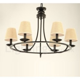 Jednoposchodová lusterová lampa Country Retro 6 Light