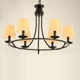 Jednoposchodová lusterová lampa Country Retro 6 Light