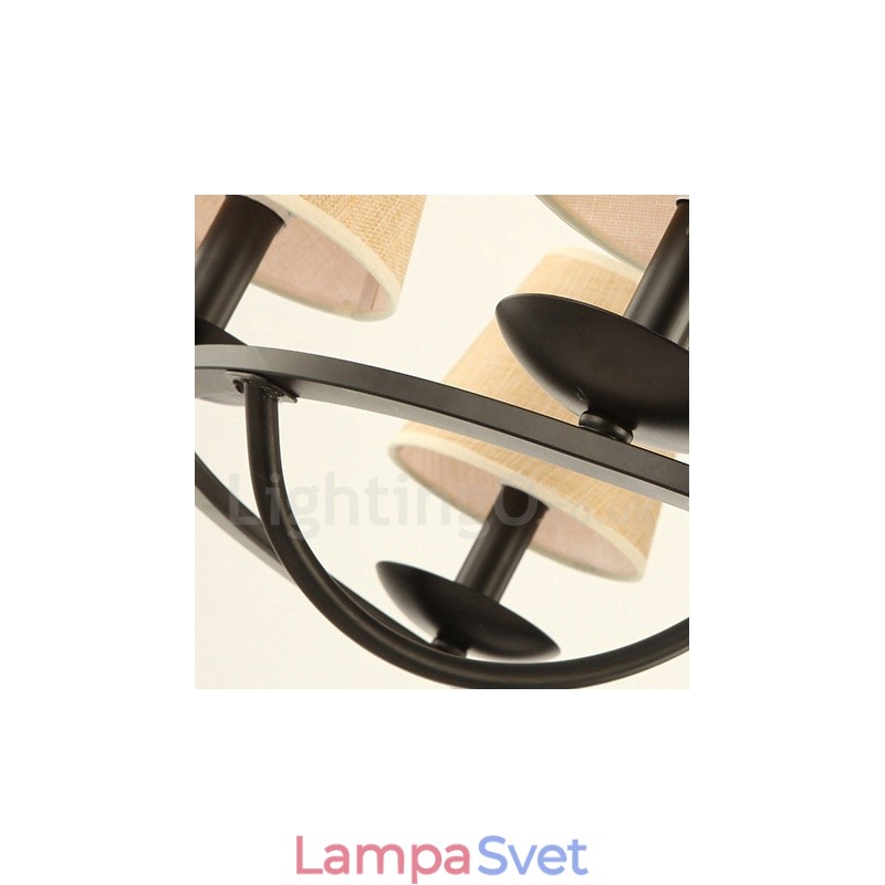 Jednoposchodová lusterová lampa Country Retro 6 Light